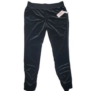 Juicy Couture Black Tie Black Joggers Size Large